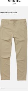 Rhone Mens Commuter Pants, Sz: 28W×32L, CLR: Tan